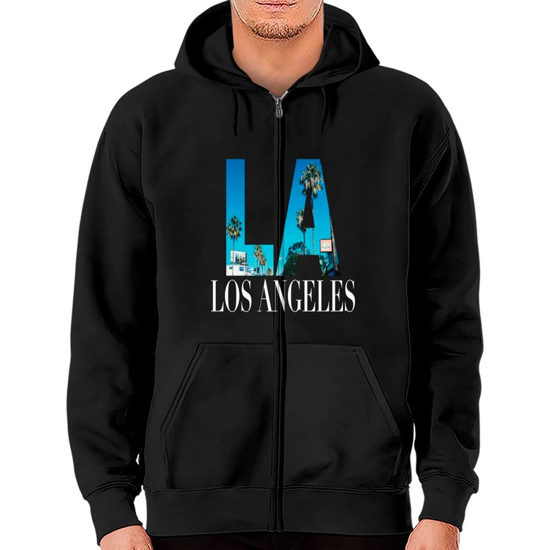 Haut à glissière Souvenir de Los Angeles Californie Beach City — Sweats à capuche pour hommes