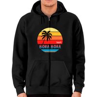 Haut à zip Bora Bora Tahiti pour unisexe en noir — Sweats à capuche pour hommes