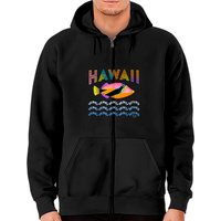 Hoodie zippé tropical Humuhumu Poisson d'État d'Hawaï — Sweats à capuche pour hommes