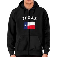 Hoodie zippé avec drapeau du Texas de Texas Fans — Sweats à capuche pour hommes