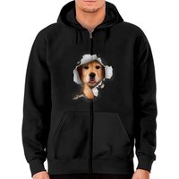 Hoodie Zippé Golden Retriever Unisexe — Sweats à capuche pour hommes