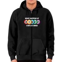 What Happens At Bingo Stays At Bingo Hoodie Zippé