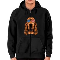 Hoodie zippé Bloodhound avec drapeau américain