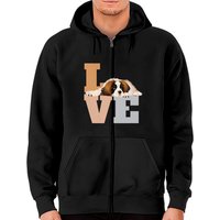 Hoodie zippé St Bernard Lazy Puppy Dog Slobbers On Word — Sweats à capuche pour hommes