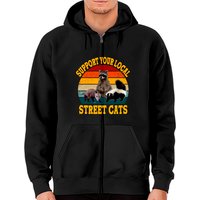 Hoodie zippé Opossum Lover Vintage Your Local Street Cats — Sweats à capuche pour hommes
