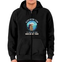 Sloth Hiking Team Zip Hoodie - We Will Get There When We Get There — Mens Hoodies