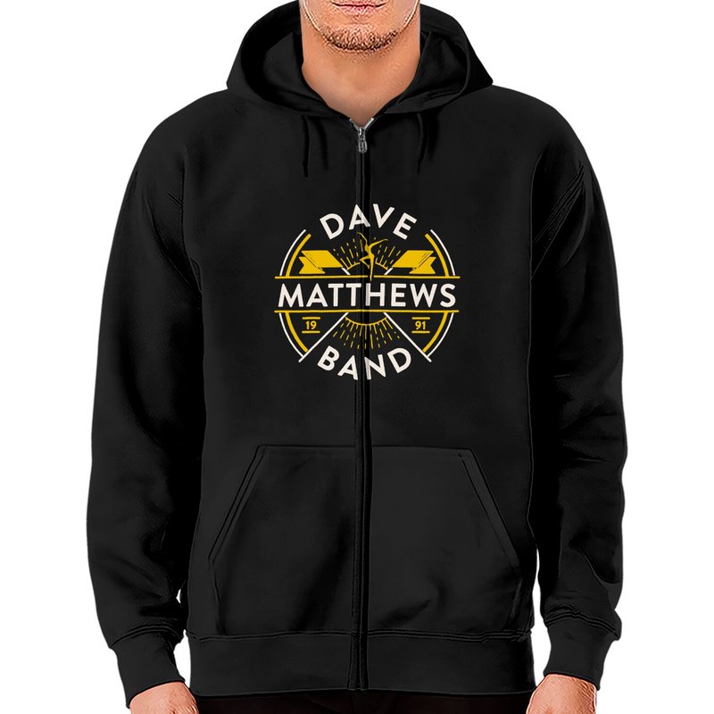 Hoodie zippé avec drapeau de Dave Matthews Band pour homme — Sweats à capuche pour hommes