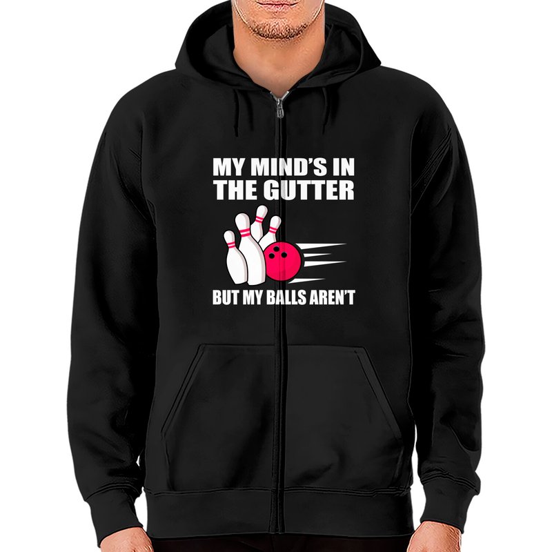 Hoodie à fermeture éclair Bowling Accessories Kit pour unisexe — Sweats à capuche pour hommes