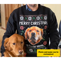 Custom Photo Christmas Sweatshirt for Unisex