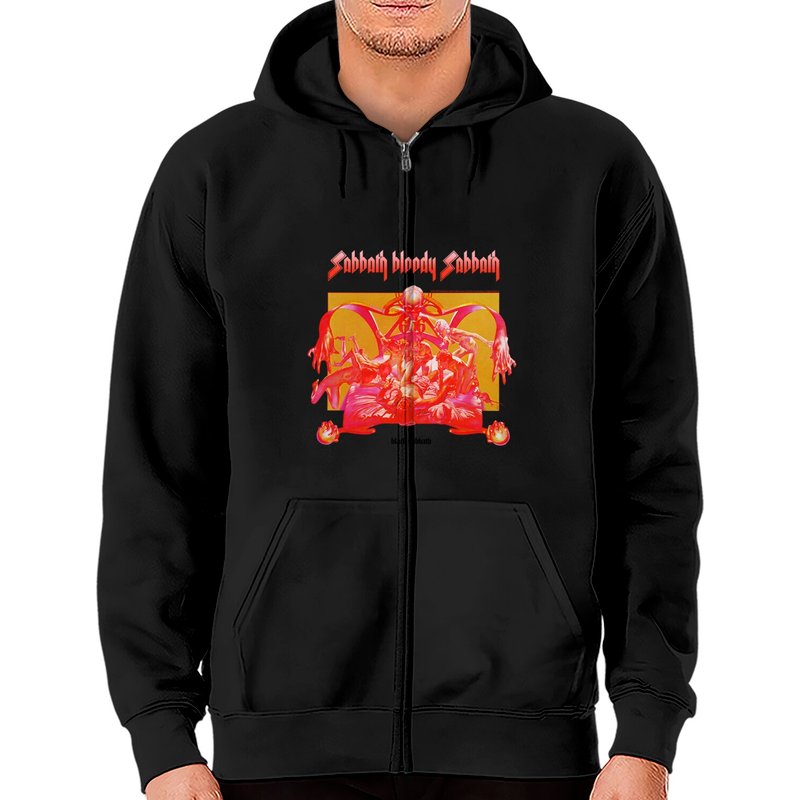 Hoodie Zip Officiel Black Sabbath Bloody Sabbath — Sweats à capuche pour hommes