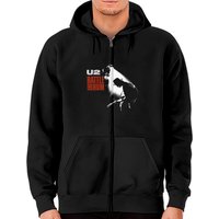 Hoodie zippé U2 Rattle & Hum pour unisexe en noir — Sweats à capuche pour hommes
