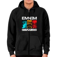 Hoodie zippé Eminem Berzerk Panels pour unisexe — Sweats à capuche pour hommes