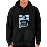 Hoodie zippé Eminem Arrest pour unisexe en noir — Sweats à capuche pour hommes