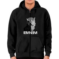 Eminem Devil Horns 2014 Zip Hoodie for Unisex Black