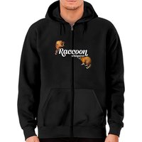 Haut à fermeture éclair Raccoon Whisperer pour unisexe en noir — Sweats à capuche pour hommes