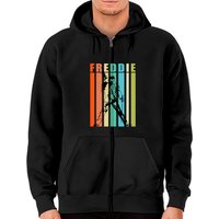 Freddie Mercury Rainbow Vintage Zip Hoodie for Unisex