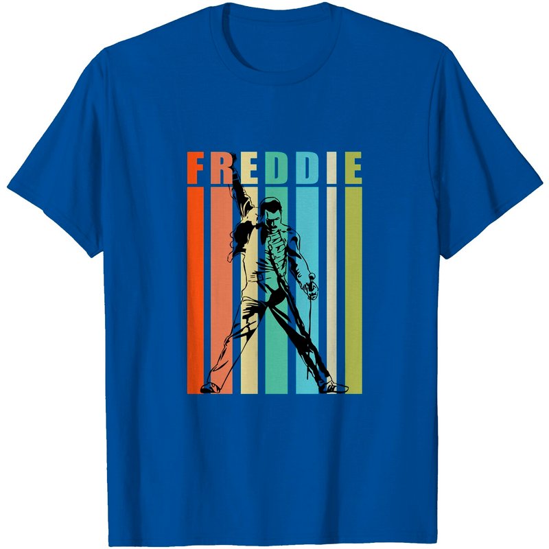 Freddie Mercury Rainbow Vintage T-Shirts for Men