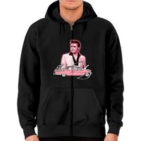 Hoodie zippé unisexe Elvis Pink Classic Car