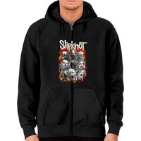 Hoodie zippé Slipknots pour unisexe en noir