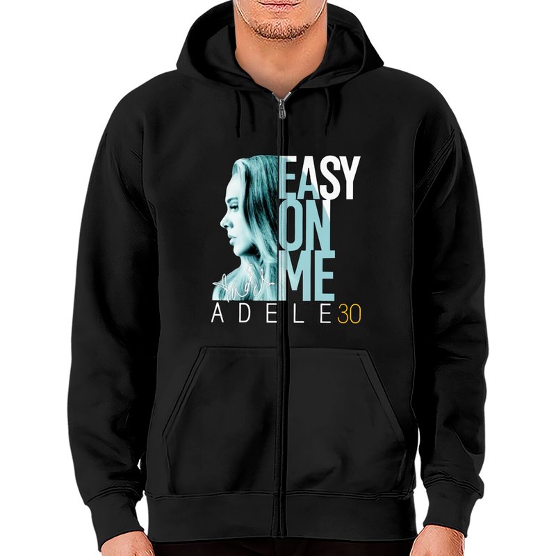 Hoodie zippé signature Easy On Me Adele 30 pour unisexe — Sweats à capuche pour hommes