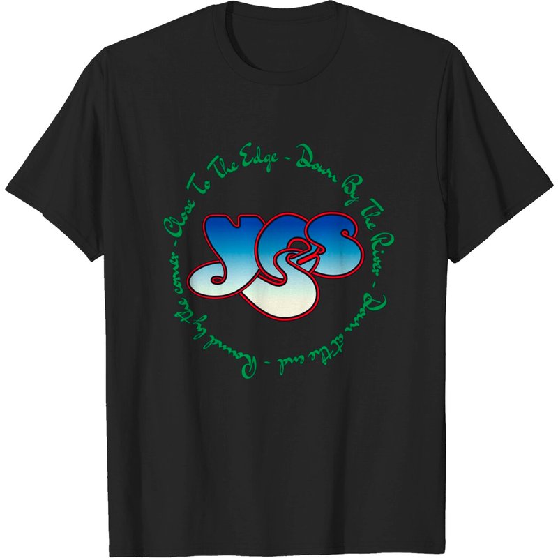 Yes Close To The Edge Men's Black T-Shirt — Mens T Shirts