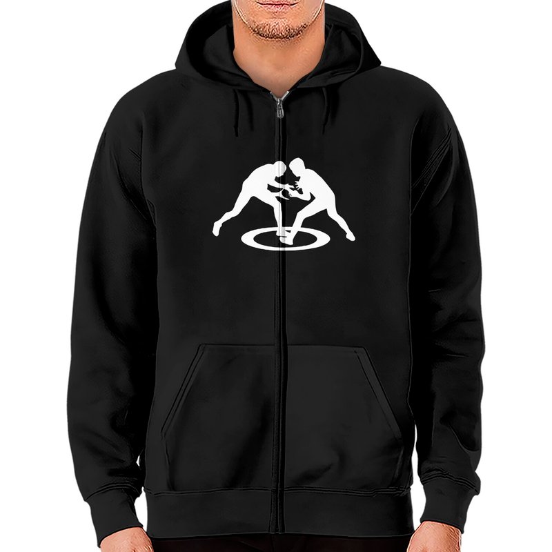 Haut à capuchon Wrestling Freestyle pour unisexe en noir — Sweats à capuche pour hommes