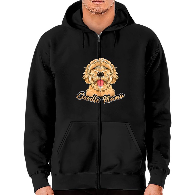 Hoodie zippé Doodle Mama pour unisexe Goldendoodle Gifts — Sweats à capuche pour hommes