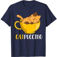 Catpuccino T-shirt Cappuccino Coffee Cute Kitten Design for Men