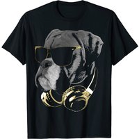 T-shirt Boxer avec Lunettes de Soleil et Écouteurs pour Hommes — T-shirts pour hommes