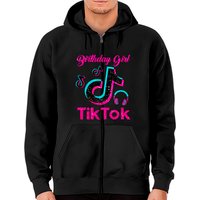 Hoodie zippé personnalisé Tik Tok Fille d'anniversaire — Sweats à capuche pour hommes