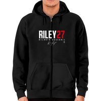 Austin Riley Zip Hoodie for Unisex in Black — Mens Hoodies