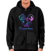 Hoodie Zippé Personnalisé Make A Wish pour Unisexe Noir — Sweats à capuche pour hommes