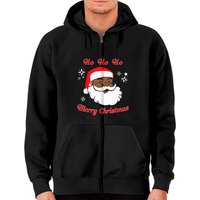 Haut à zip du Père Noël noir afro-américain — Sweats à capuche pour hommes