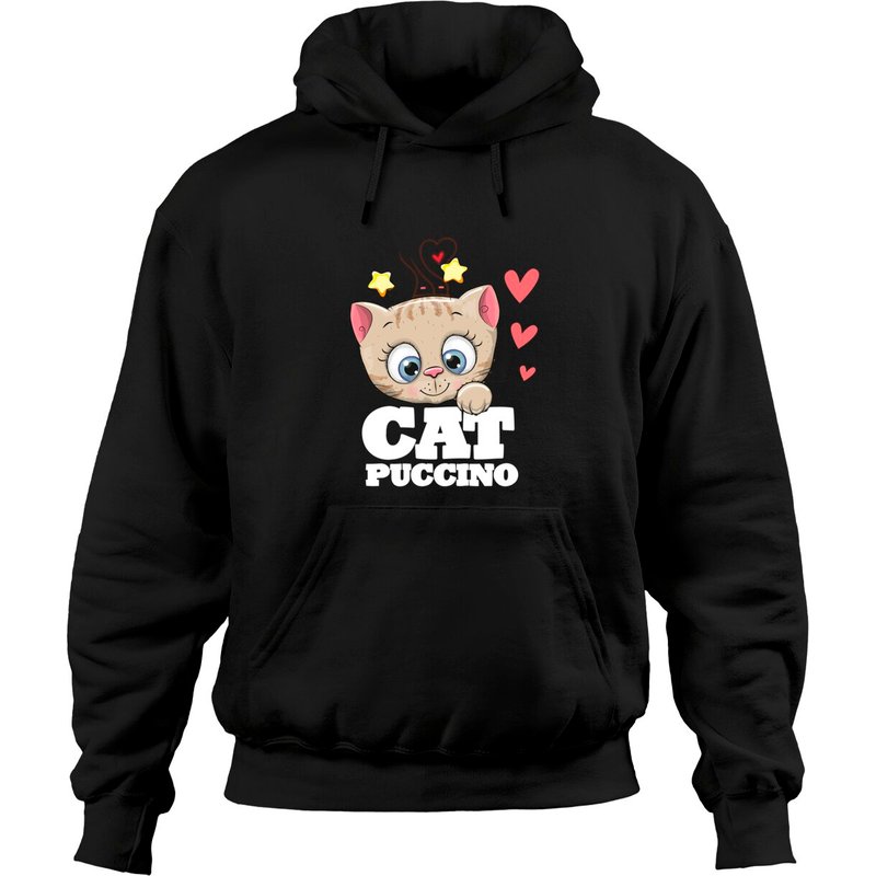 Hoodie Catpuccino Café Amusant pour Unisexe — Sweats à capuche pour hommes