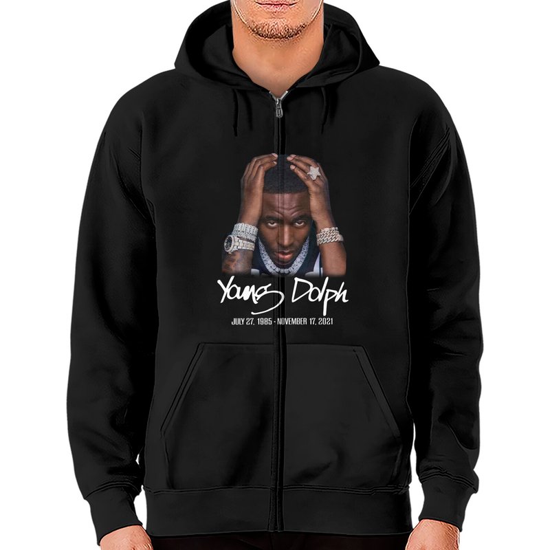 Rip Young Dolph Zip Hoodie Men 1985-2021