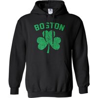 Celtic Shamrock Hoodie Threadrock Men's Green Boston
