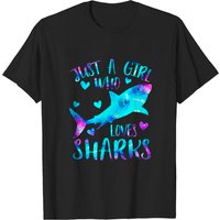 T-shirt Kawaii Shark pour hommes - Thème amoureux des requins galaxie