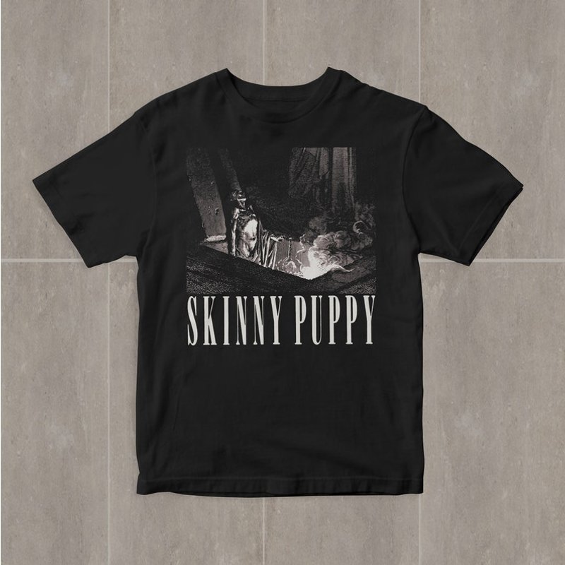 T-shirt pour hommes Vintage Skinny Puppy en noir — T-shirts pour hommes