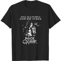 Only Old People Know How To Rock Alice Cooper Men's T-Shirt — Mens T Shirts