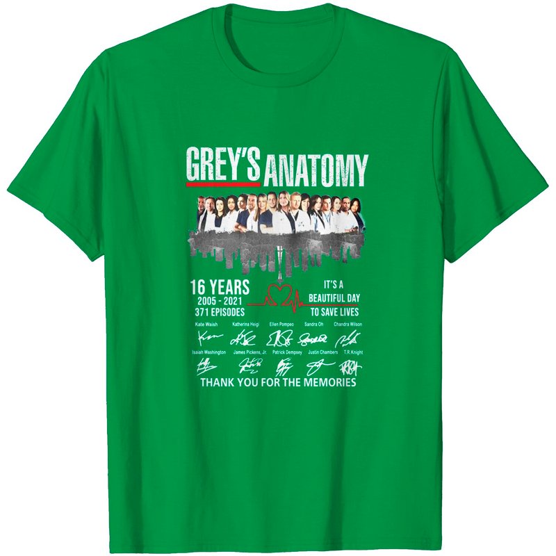 Grey’s Anatomy 16th Anniversary 2005-2021 Signatures T-Shirt for Men