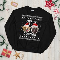 Chandail de Noël Personnalisé avec Image de Chien pour Unisexe — Sweats à capuche pour hommes