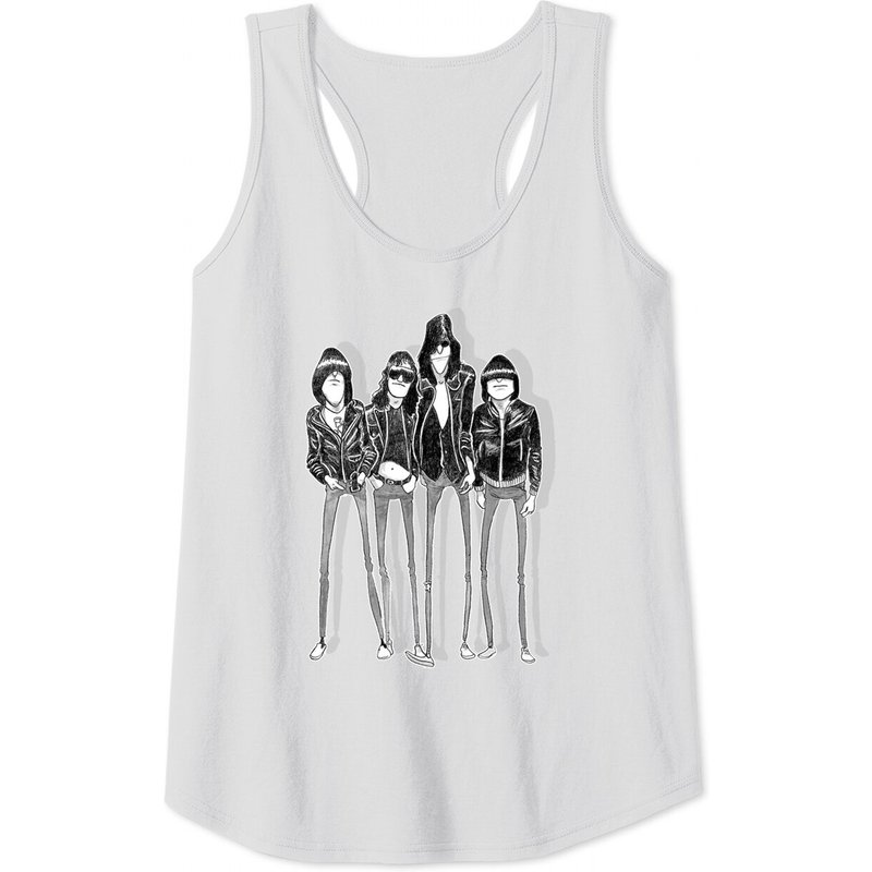 Ramones Band Classic Tank Tops for Men in Dark Grey — Mens T Shirts