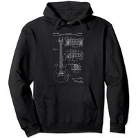 Hoodie avec impression de brevet vintage classique 1955 guitare rock — Sweats à capuche pour hommes