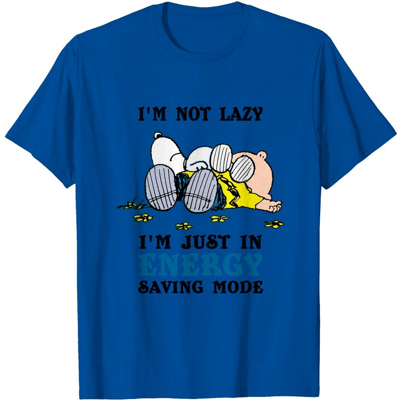 Snoopy I'm Not Lazy I'm Just In Energy Saving Mode T-Shirts for Men — Mens T Shirts