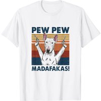 T-shirt Pew Pew Madafakas Bull Terrier pour hommes — T-shirts pour hommes