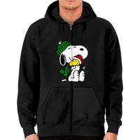 Snoopy Hug Christmas Zip Hoodie for Unisex