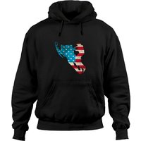 Snowmobile Memes Hoodie American Flag for Winter — Mens Hoodies
