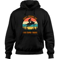 Hoodie Memes de Motoneige Ne Me Suivez Pas Je Fais des Choses Stupides — Sweats à capuche pour hommes