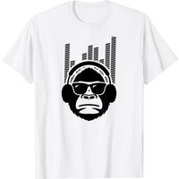 T-shirt Monkey With Headphones pour hommes — T-shirts pour hommes