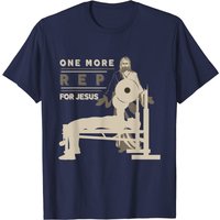 T-shirt Bench Press One More Rep For Jesus pour hommes — T-shirts pour hommes